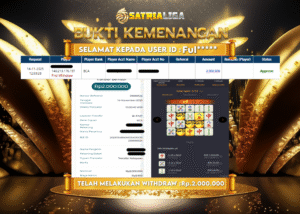 BUKTI KEMENANGAN MEMBER SATRIALIGA Rp 2.000.000