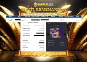 BUKTI KEMENANGAN MEMBER SATRIALIGA Rp 2.000.000