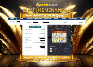 BUKTI KEMENANGAN MEMBER SATRIALIGA Rp 1.000.000