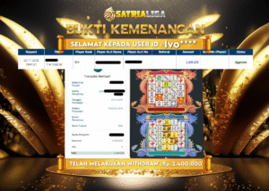 BUKTI KEMENANGAN MEMBER SATRIALIGA Rp 2.400.000