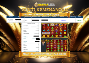 BUKTI KEMENANGAN MEMBER SATRIALIGA Rp 3.263.000